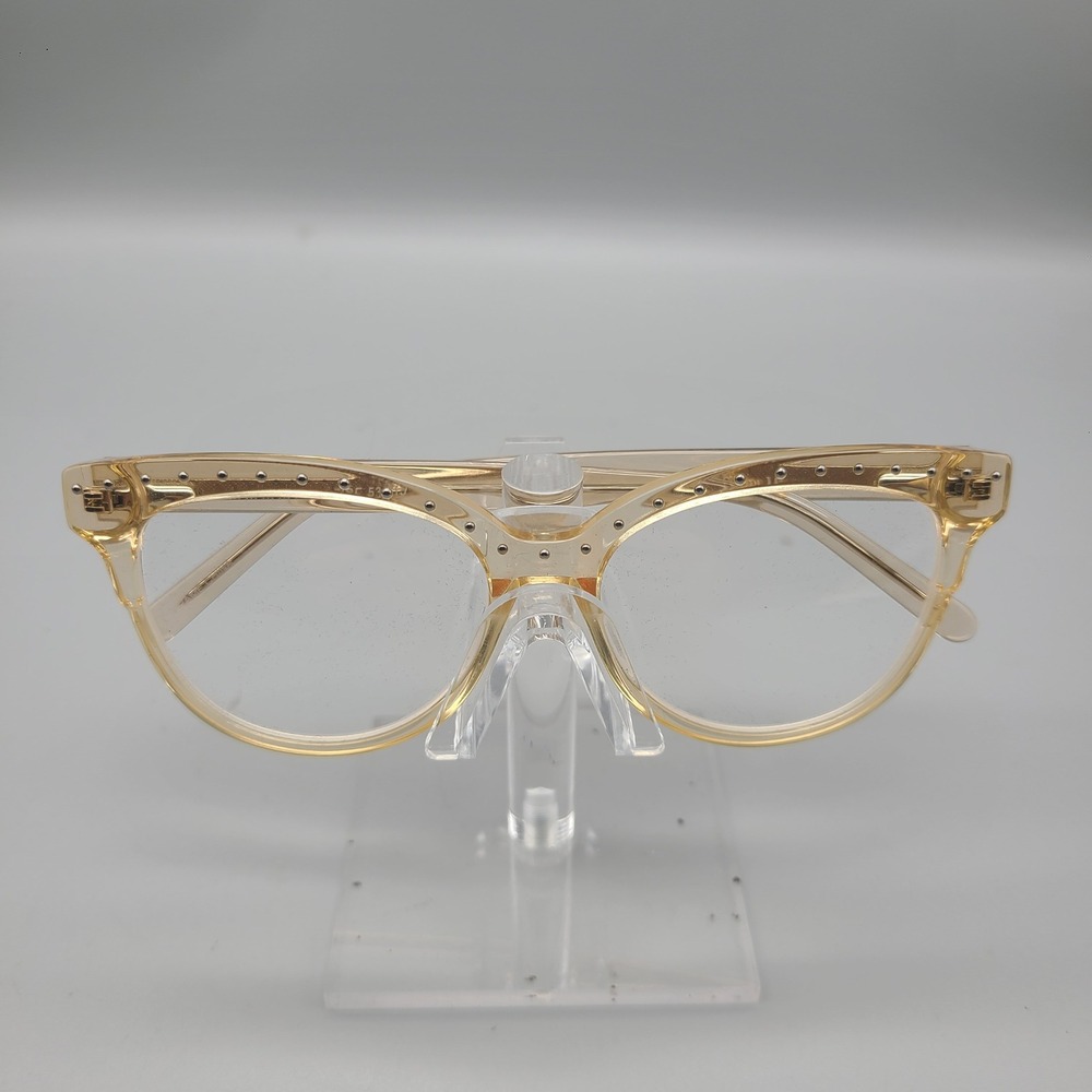 Chelsea Morgan CM 202216 Beige Cat Eye Eyeglasses Studded Frames 53-15-140